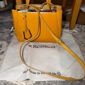 Fendi 2Jours Yellow Handbag from 2014 Karl Lagerfeld Collection